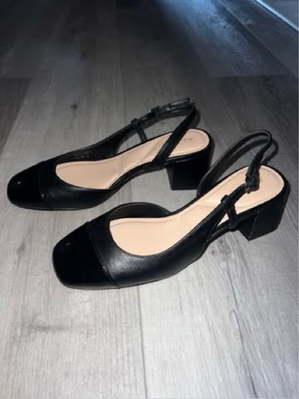 Aldo Black Slingback Block Heels